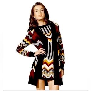 Missoni for Target Multicolor Chevron Knit Cardigan Sweater Size Medium y2k